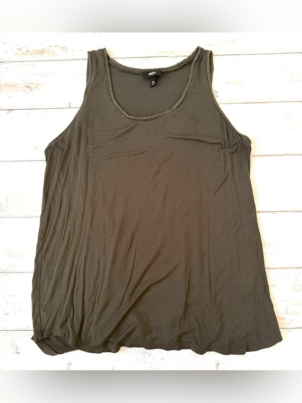 Massimo XL Women’s Sleeveless Shirt Olive Green Tank Top X Large